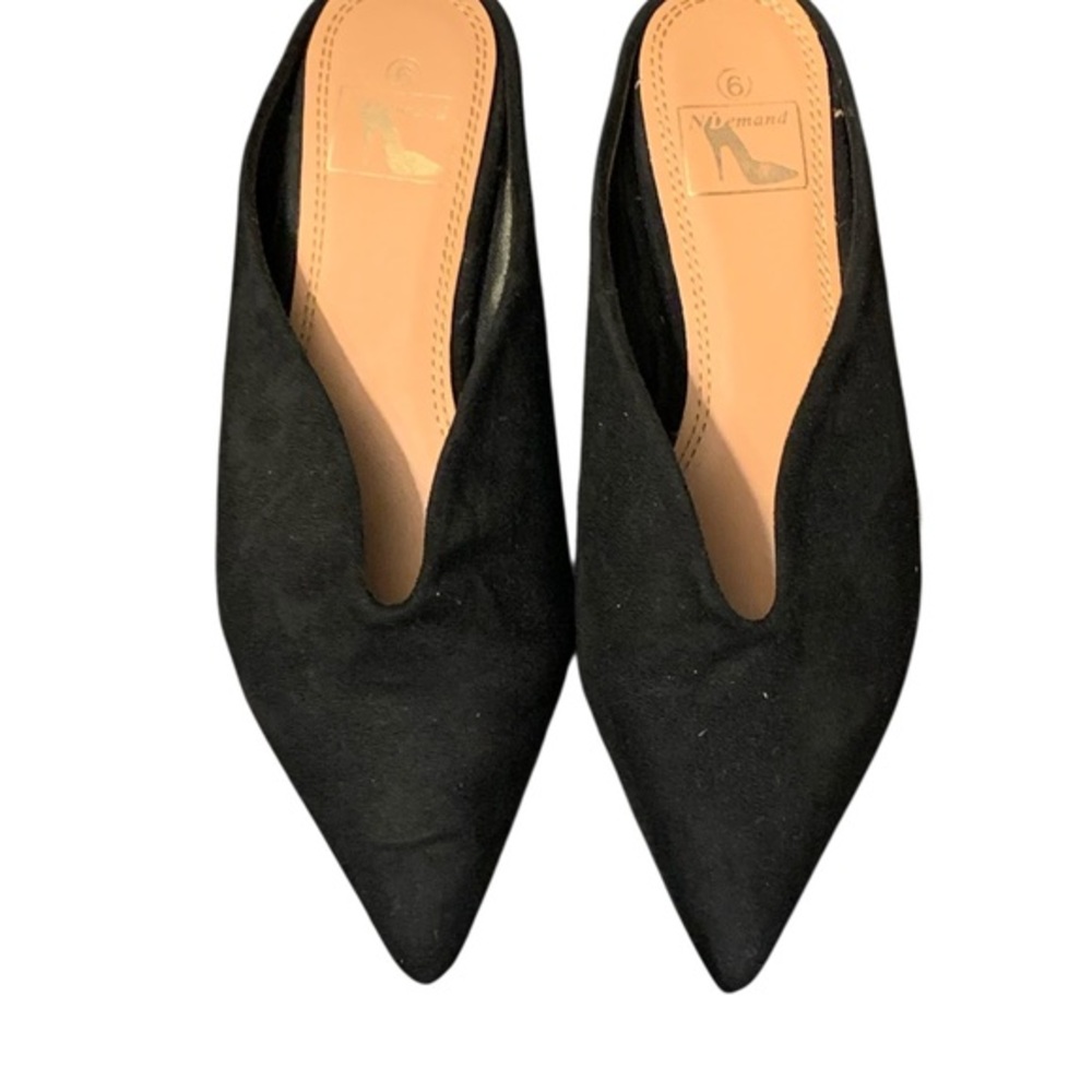 Women Mules Flats Backless Loafers Slip On Slippers Pointed Toe Low Heel Slides